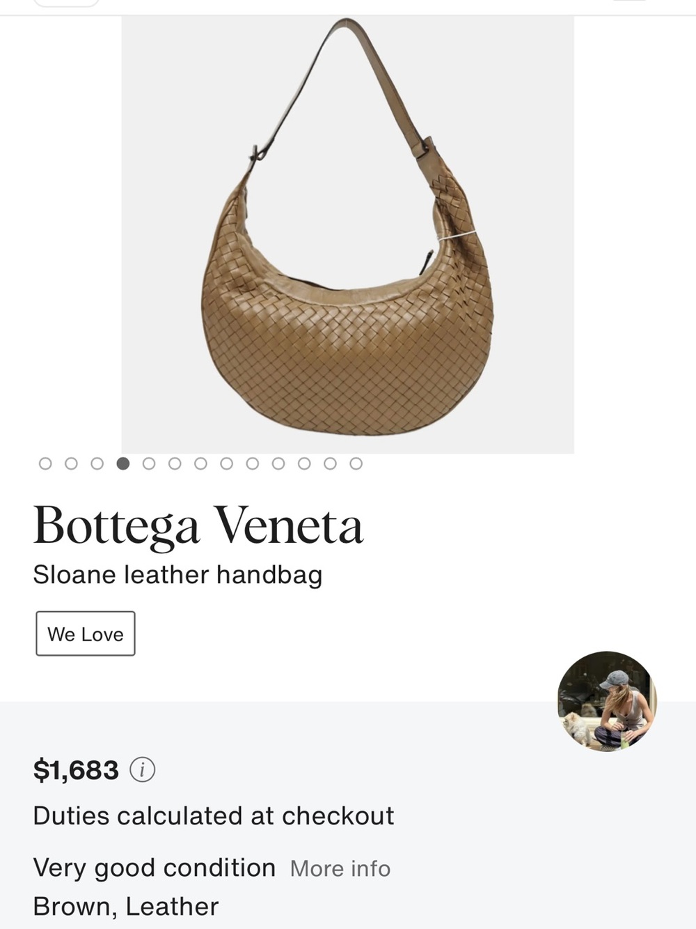 BOTTEGA VENETA Sloane Tan Intrecciato leather buttery soft handbag Authentic box